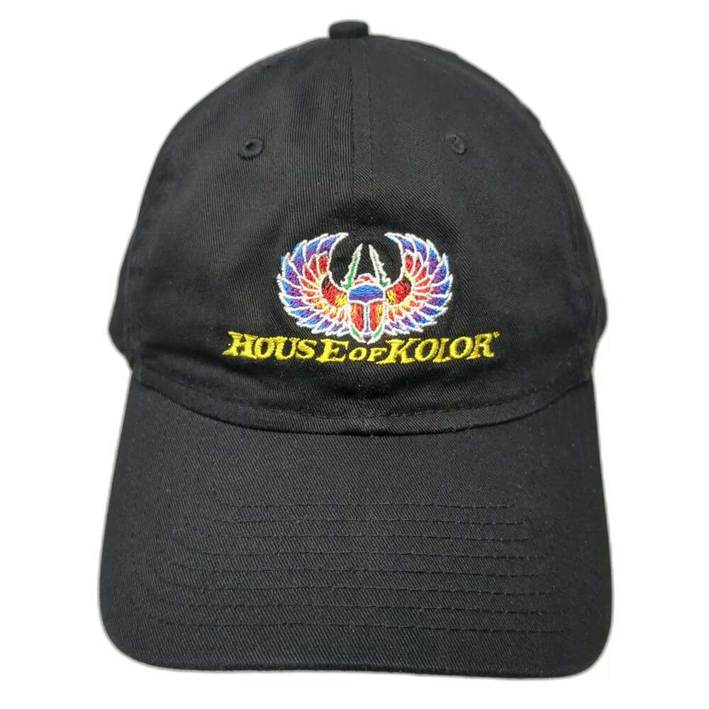 New Era Baseball Cap Black House of Kolor Beetle Logo Slideback Hat Vintage